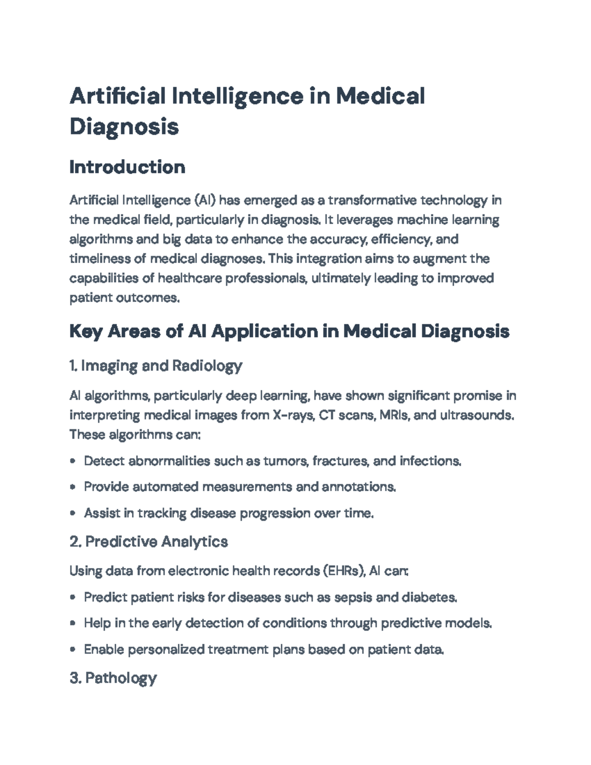 AI Applications in Medical Diagnosis: Enhancing Accuracy and Efficiency ...