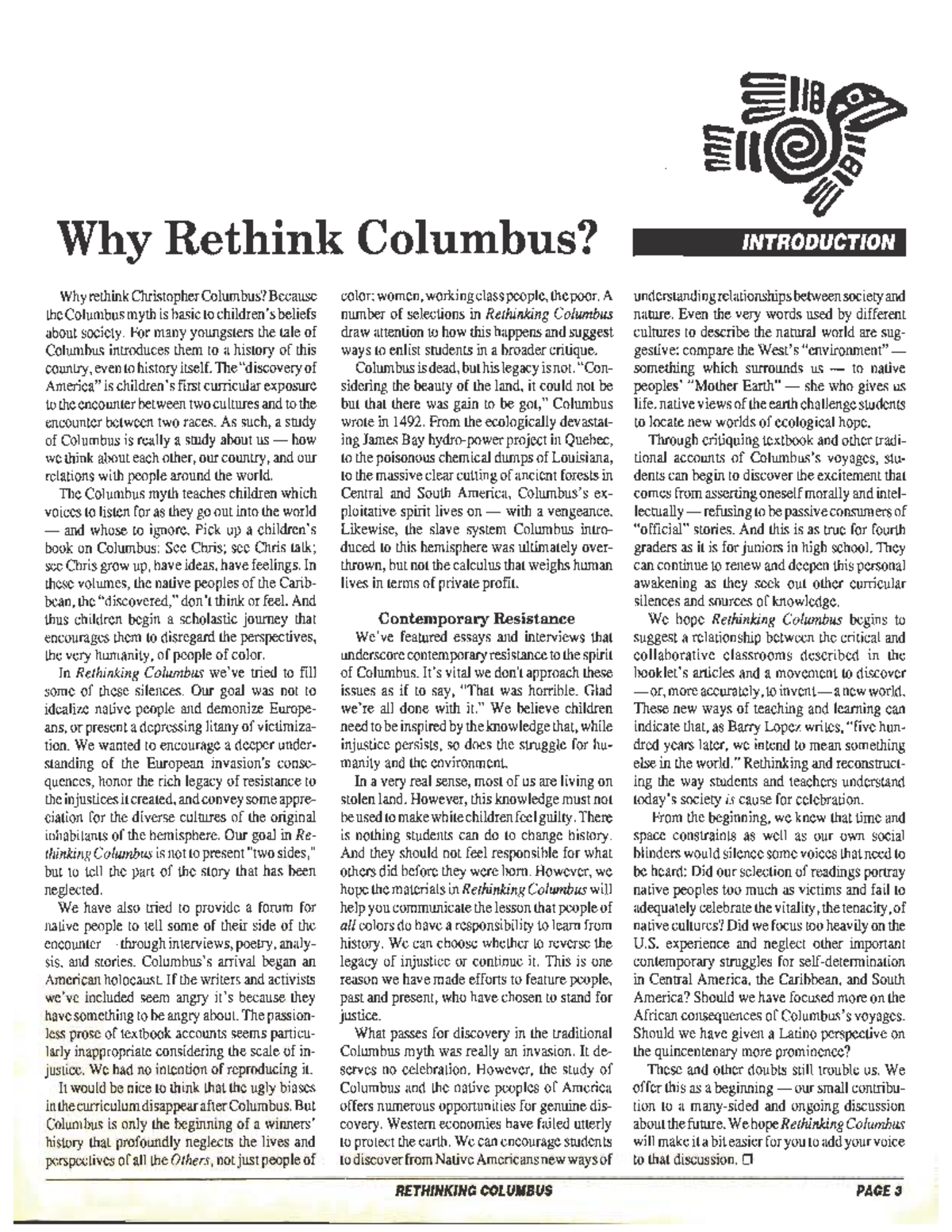 Rethinking Columbus: A Critical Perspective - Studocu