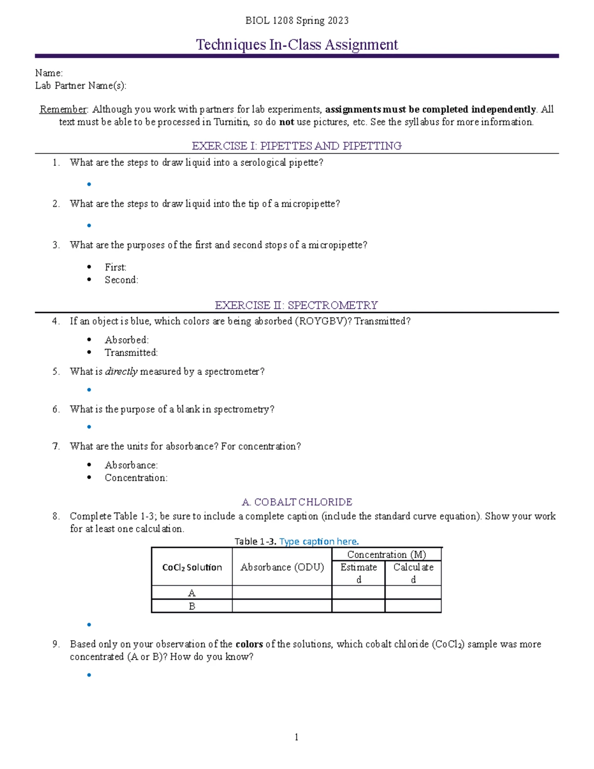 Enzyme Kinetics II Assignment - Studocu
