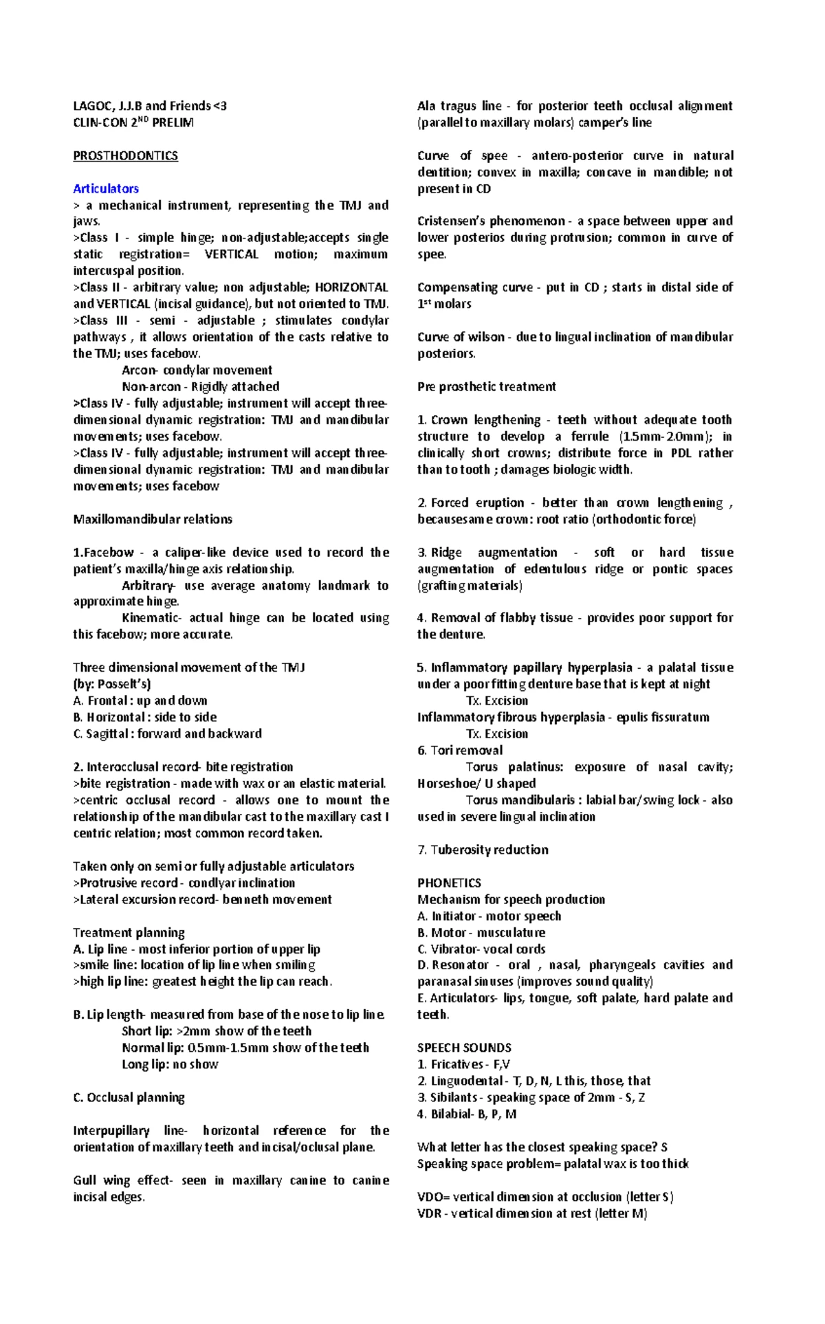 RE 101: Lecture Notes on Dental Caries and Restorative Dentistry - Studocu