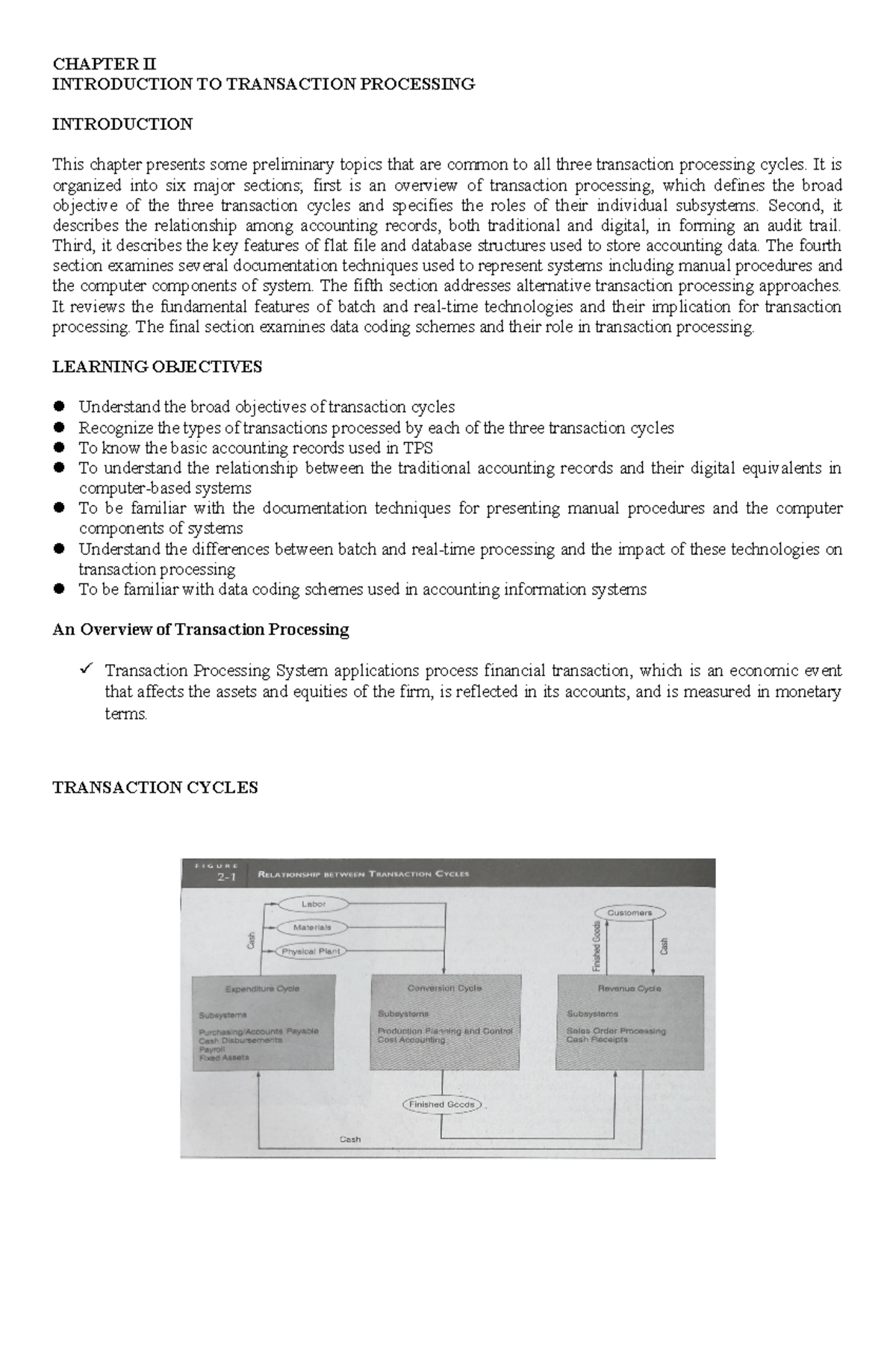 Chapter 2 - Transaction Processing Overview - Lecture Notes 7 - Studocu