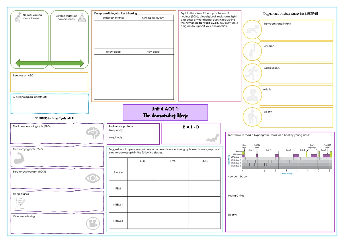 VCE Psychology UNIT 4: Outcome 1 - Sleep and Consciousness Analysis ...
