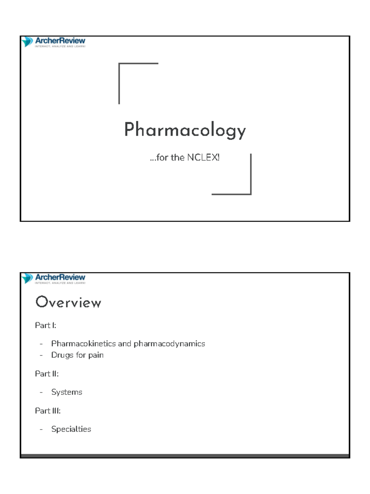 Pharmacology - Part 1 Study Notes (PHAR 101) - Studocu