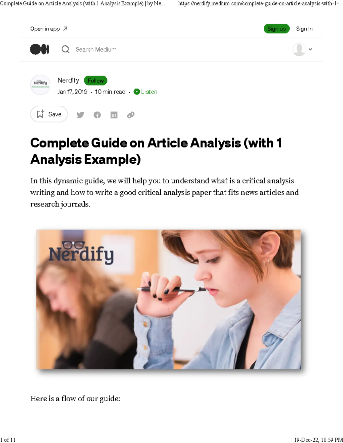 1Complete Guide on Article Analysis with 1 Analysis Example - Nerdify ...