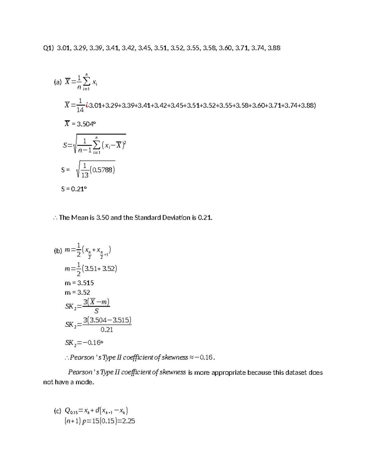 ECOR 2050 Assignment 1: Statistical Analysis and Interpretation - Studocu