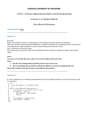 CS2113 Software Engineering for Self-Directed Learners: Key Concepts ...