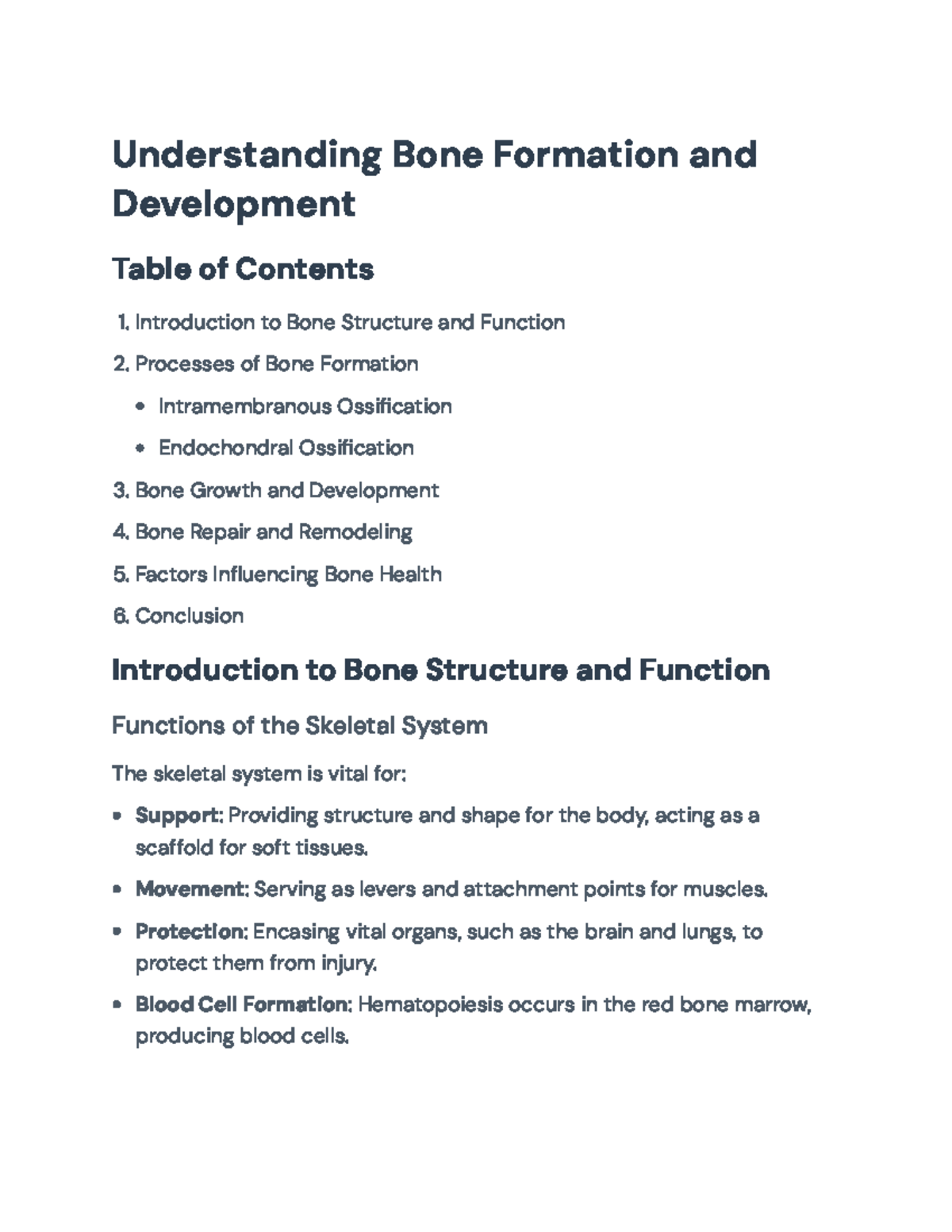 Understanding Bone Formation and Development: A Detailed Overview ...