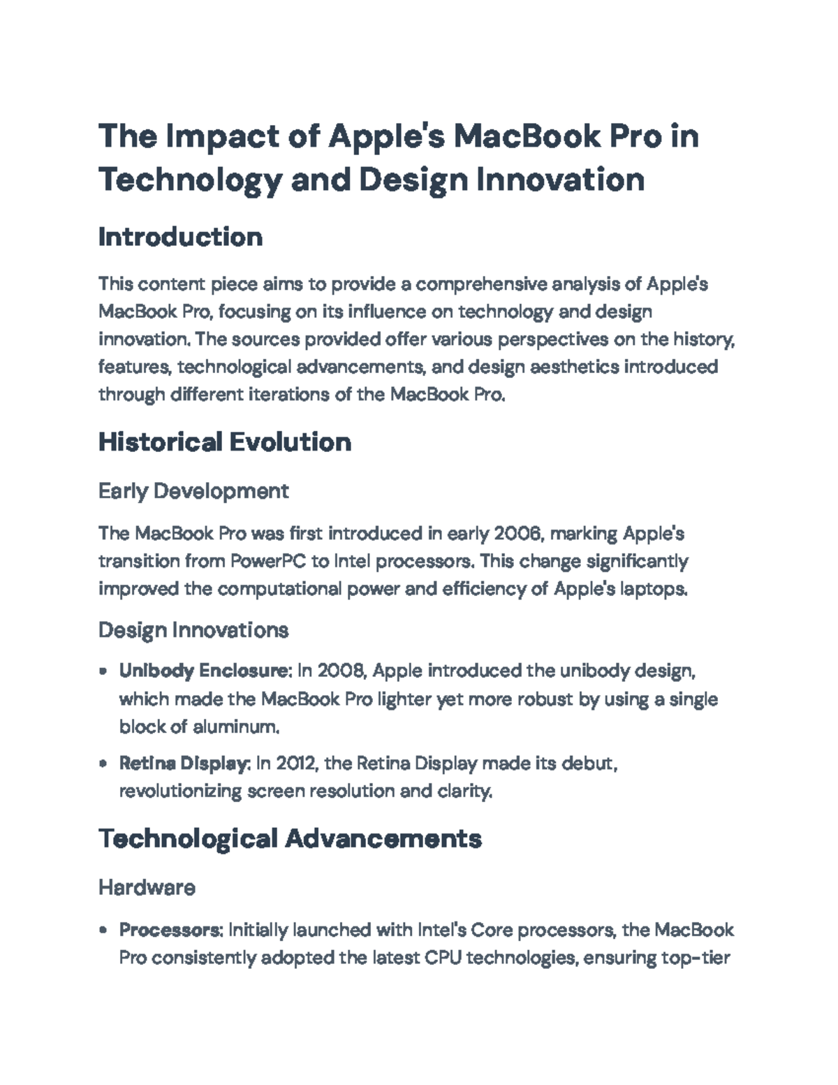 The Impact of Apple's MacBook Pro on Tech & Design Innovation - The ...