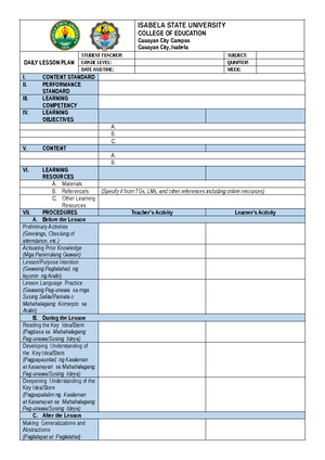 Grade 5 DLL ESP 5 Q4 Week 6 - GRADES 1 to 12 DAILY LESSON LOG School ...