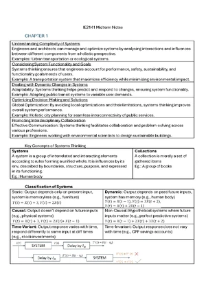 L1 Systems Thinking - nil - Systems Thinking IE2141 Systems Thinking ...