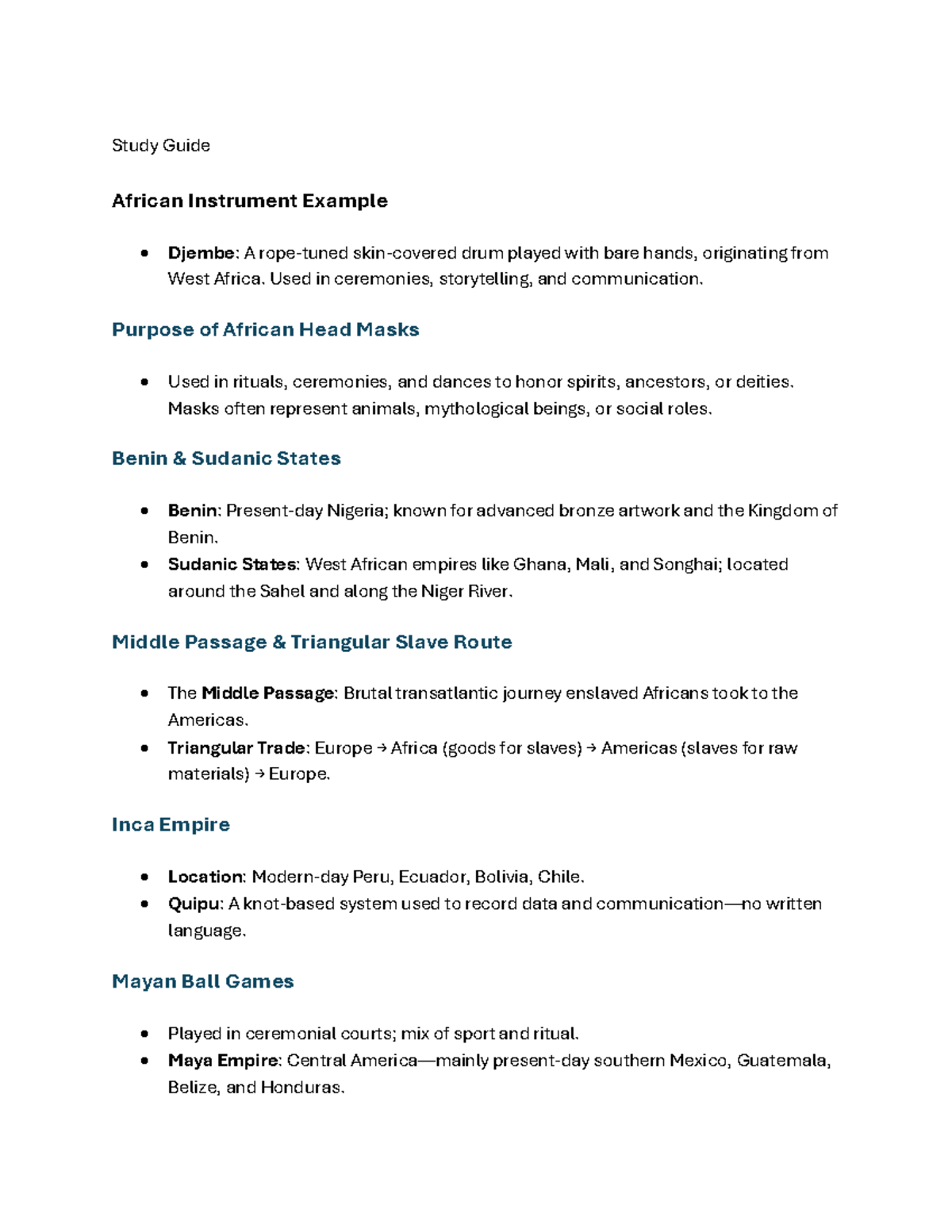 Study Guide: Key Themes & Figures in Art, Music, & Lit (Course Code ...