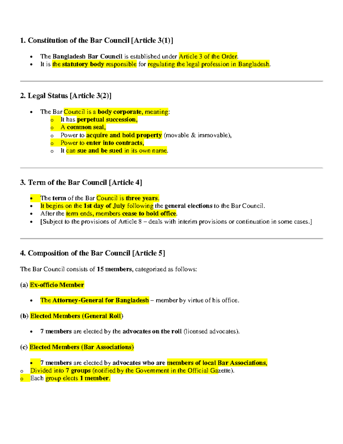 Bangladesh Bar Council: Structure, Functions, and Regulations Overview ...