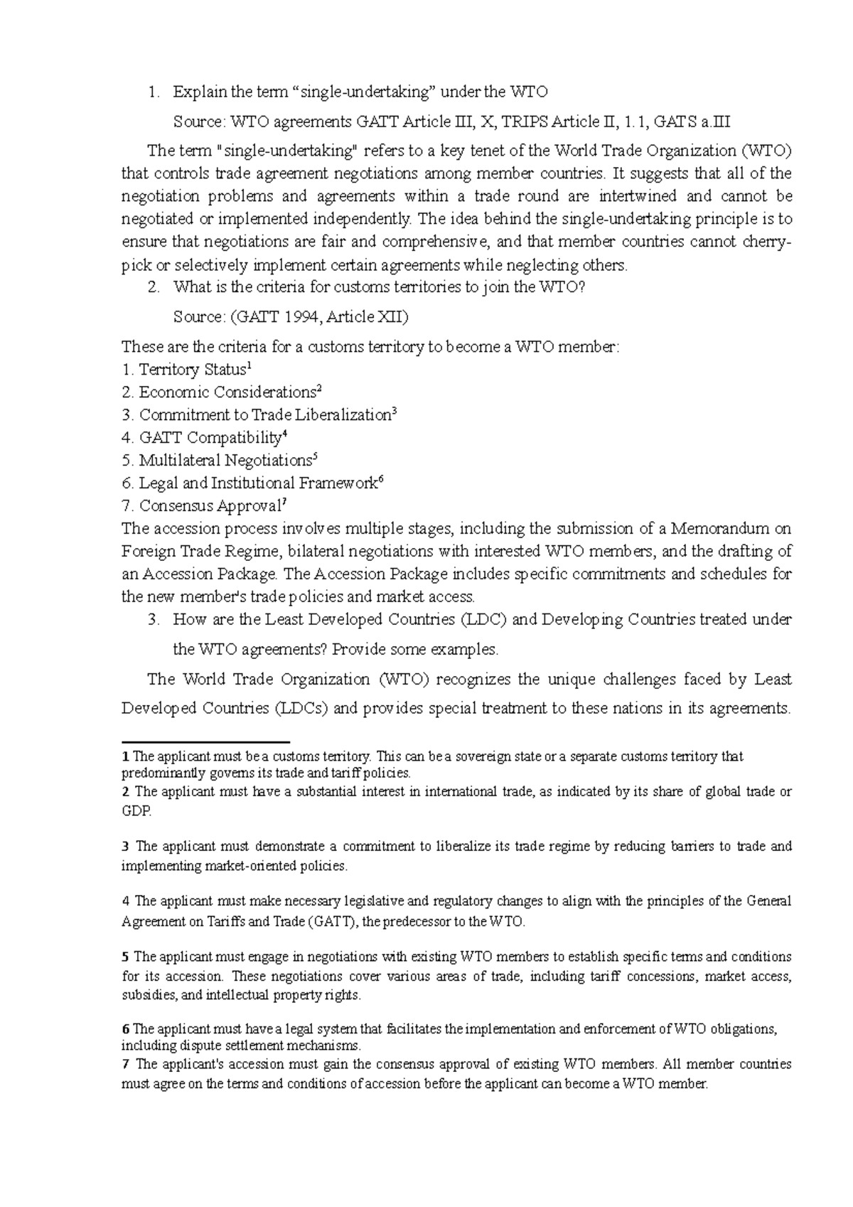 WTO1 - Overview of Key Concepts and Procedures in Trade Agreements ...