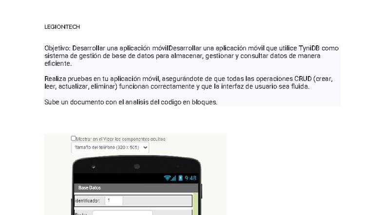 APP Tinydb - Desarrollo apps android - Programación Estructurada ...