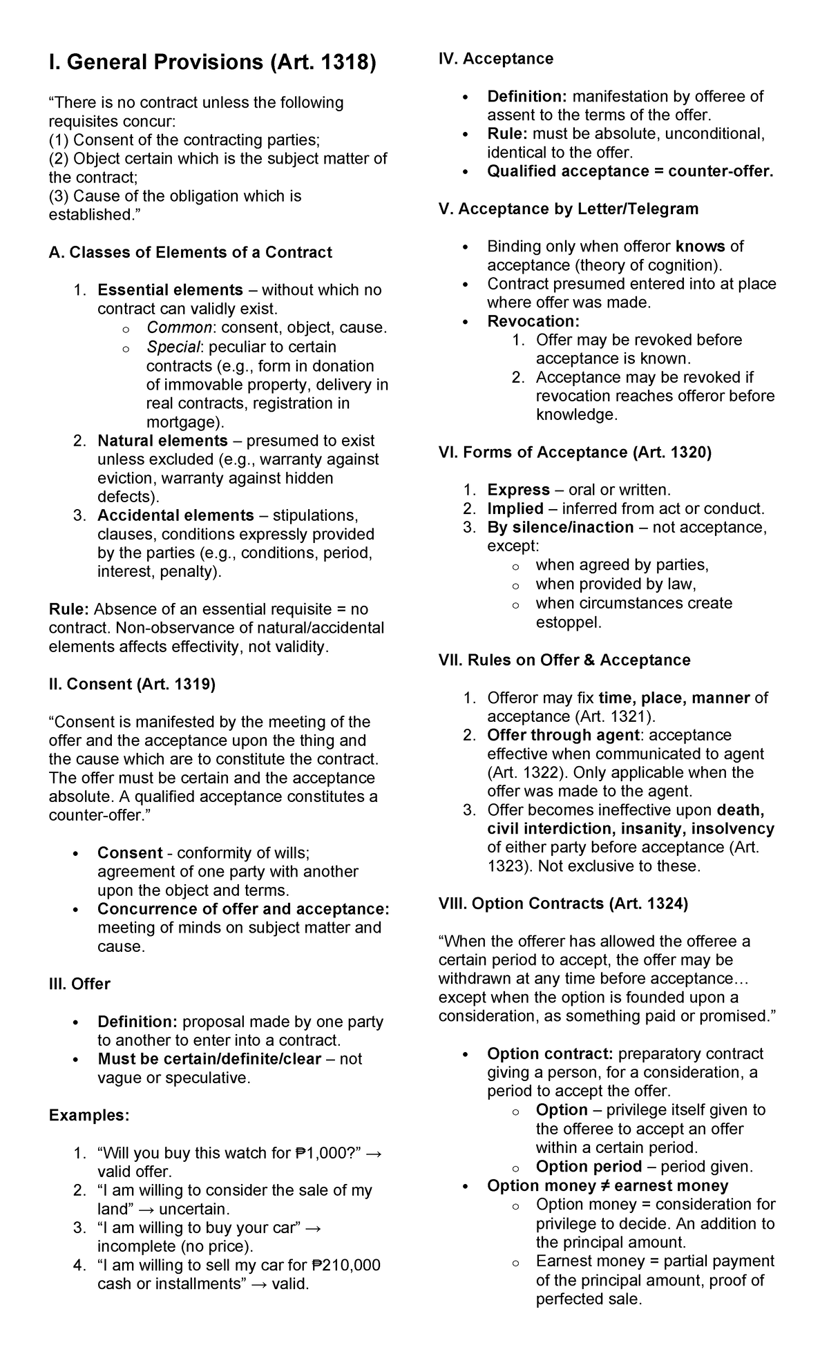 Chapter 2 Contracts Study Guide (Law 101) - Studocu