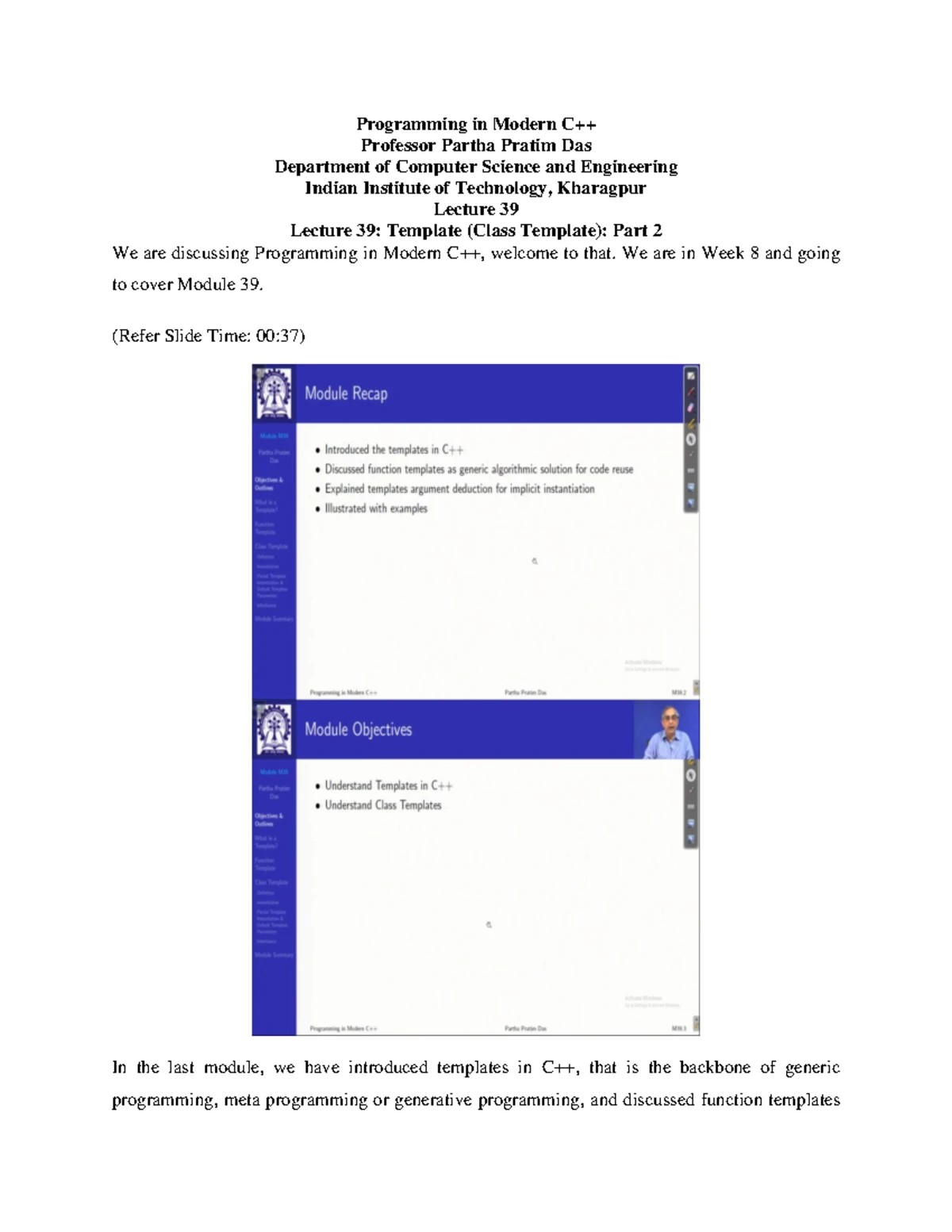 C++ unit-5 - c++ unit 5 - UNIT - Generic Programming with Templates ...
