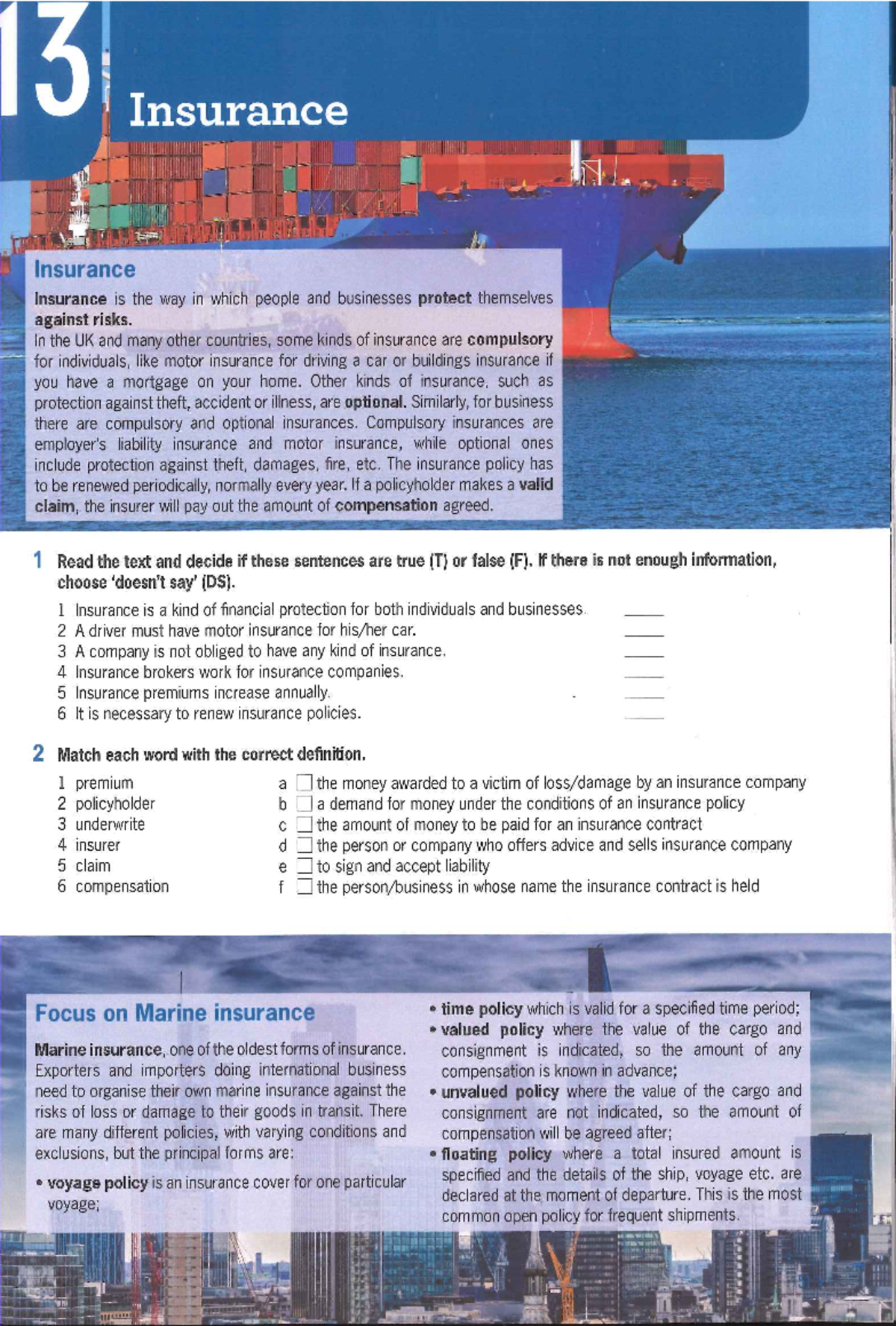 Insurance Types and Policies: A Comprehensive Overview (ESP B.4) - Studocu
