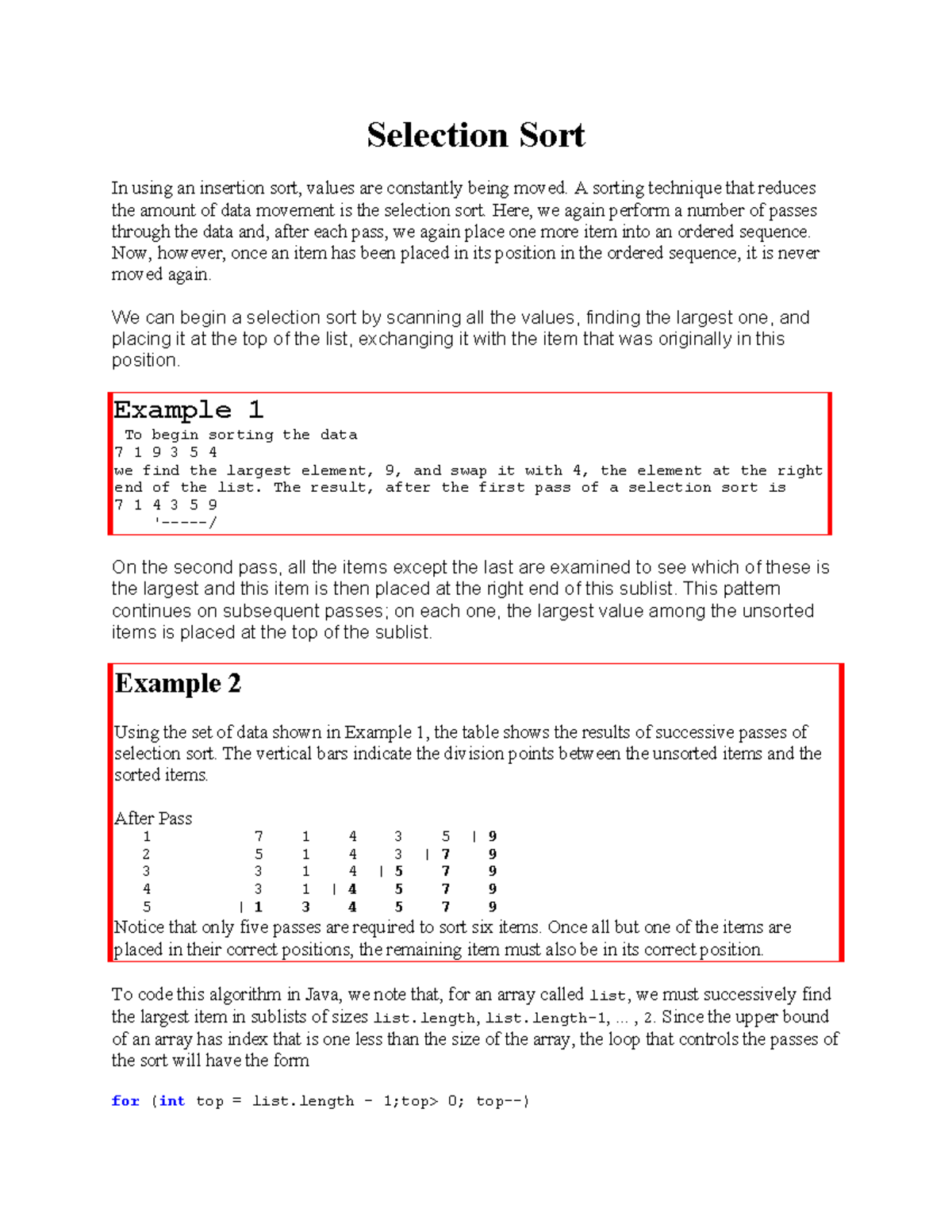 Exercise 4 - Selection Sort: Understanding the Algorithm and Examples ...
