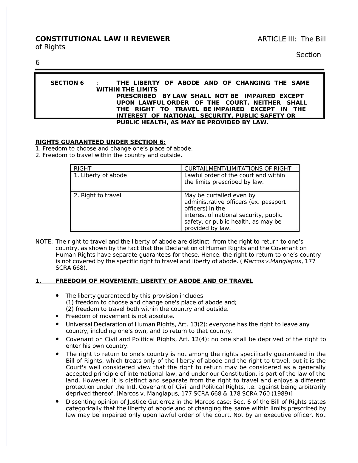 [PDF] Bill of Rights - CONSTITUTIONAL LAW II REVIEWERCONSTITUTIONAL LAW ...
