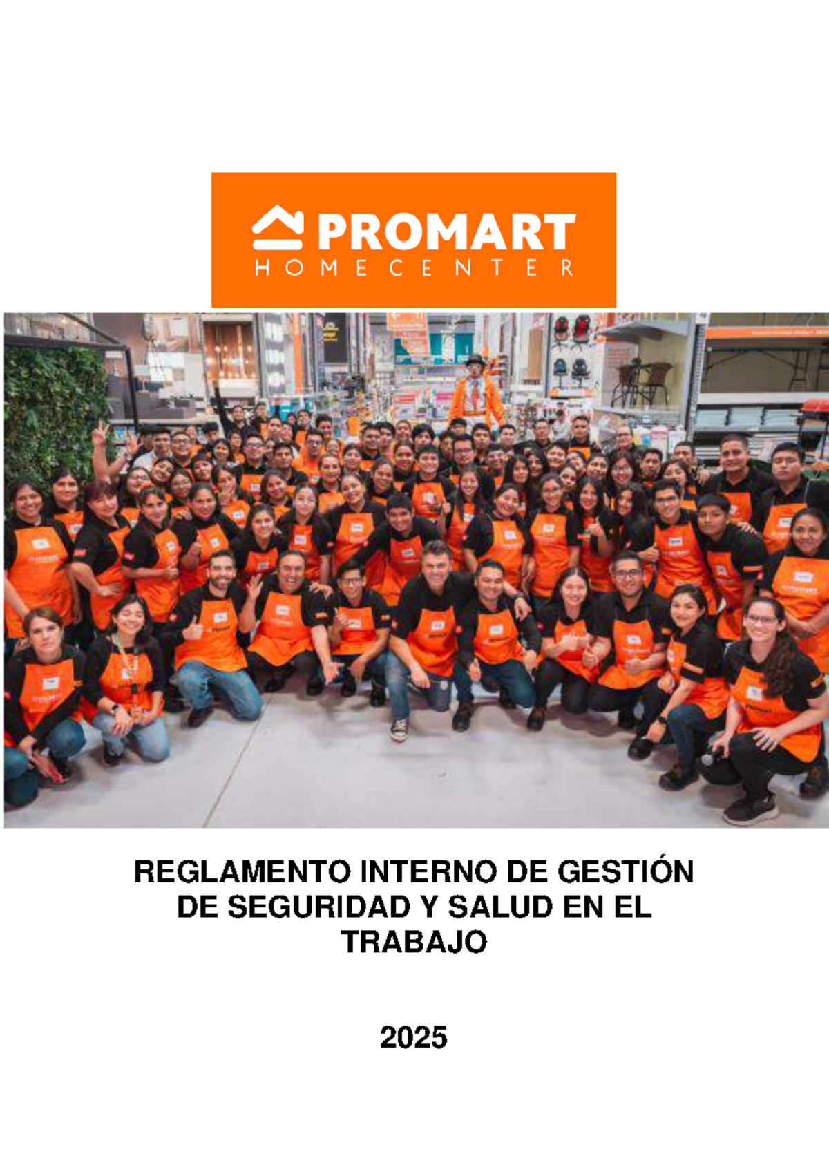 Reglamento Interno de Seguridad y Salud en el Trabajo 2025 - PROMART - Document Preview