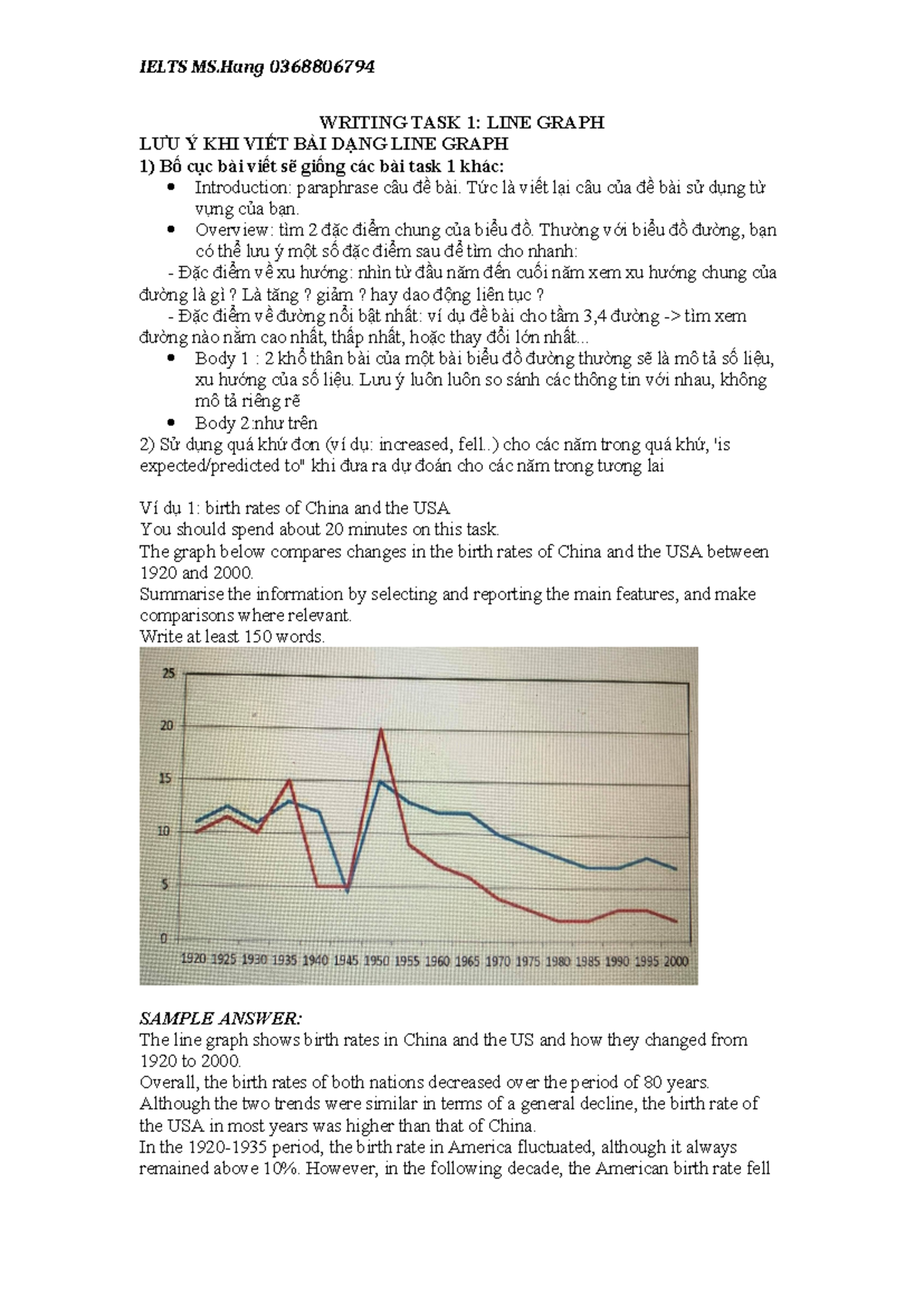 Writing TASK 1 LINE Graph - IELTS MS 0368806794 WRITING TASK 1: LINE ...