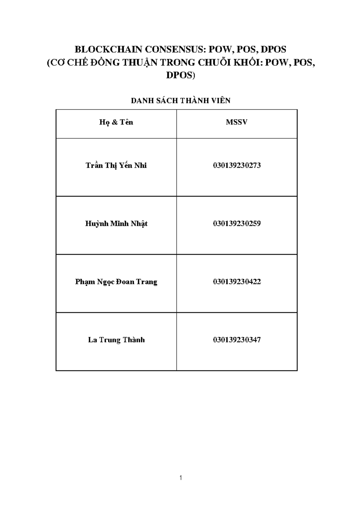 Cơ chế đồng thuận Proof of Stake