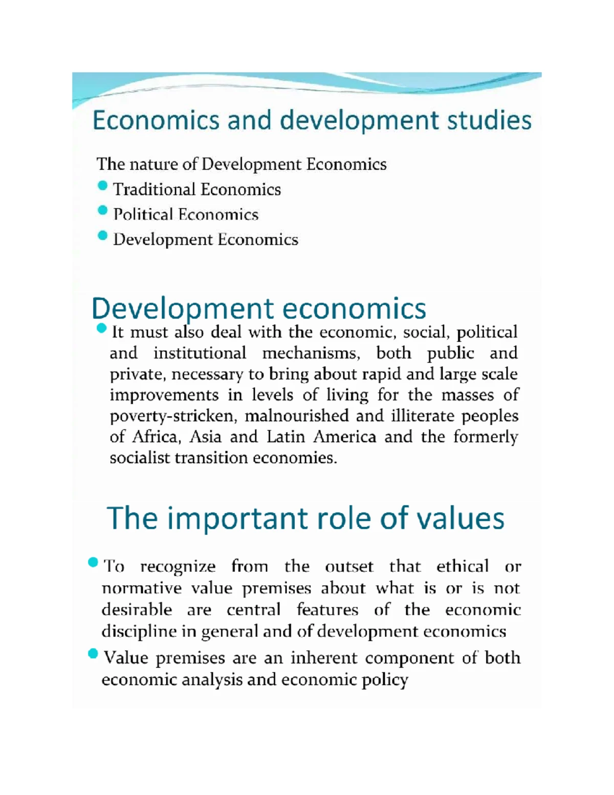 CH 4-6: Economic Growth & Development Overview - Studocu