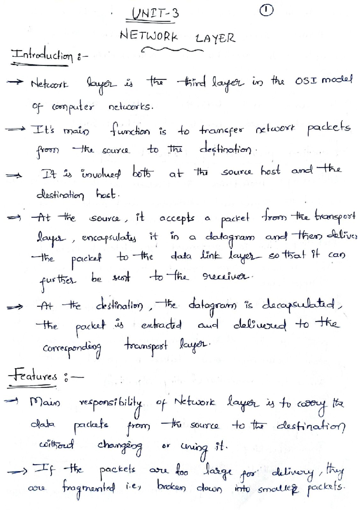 ICN Unit 3 Notes: Understanding Network Layers and Services - Studocu
