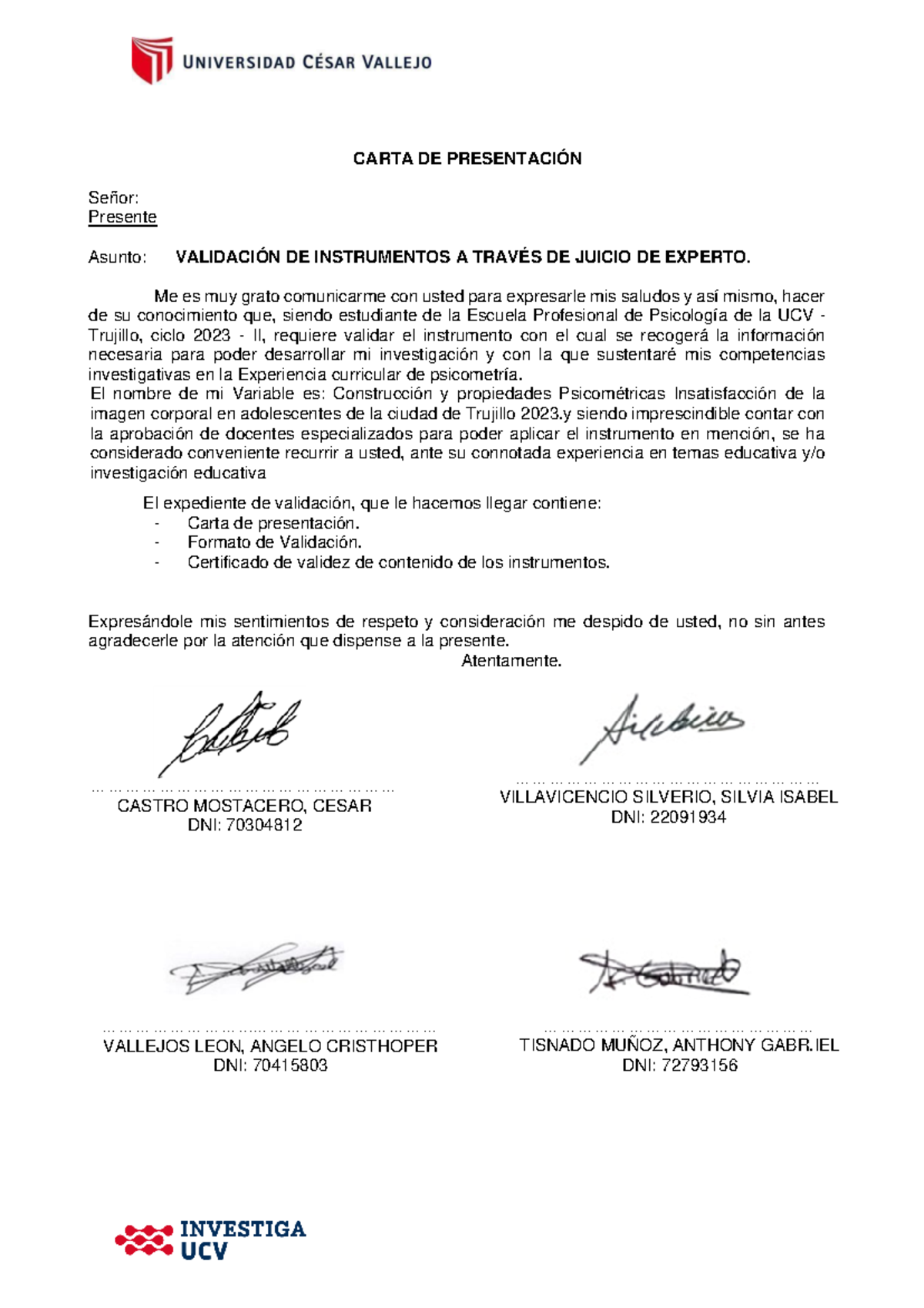 Validación de Instrumentos Psicométricos por Juicio de Expertos - PSIC 2023-II - Document Preview