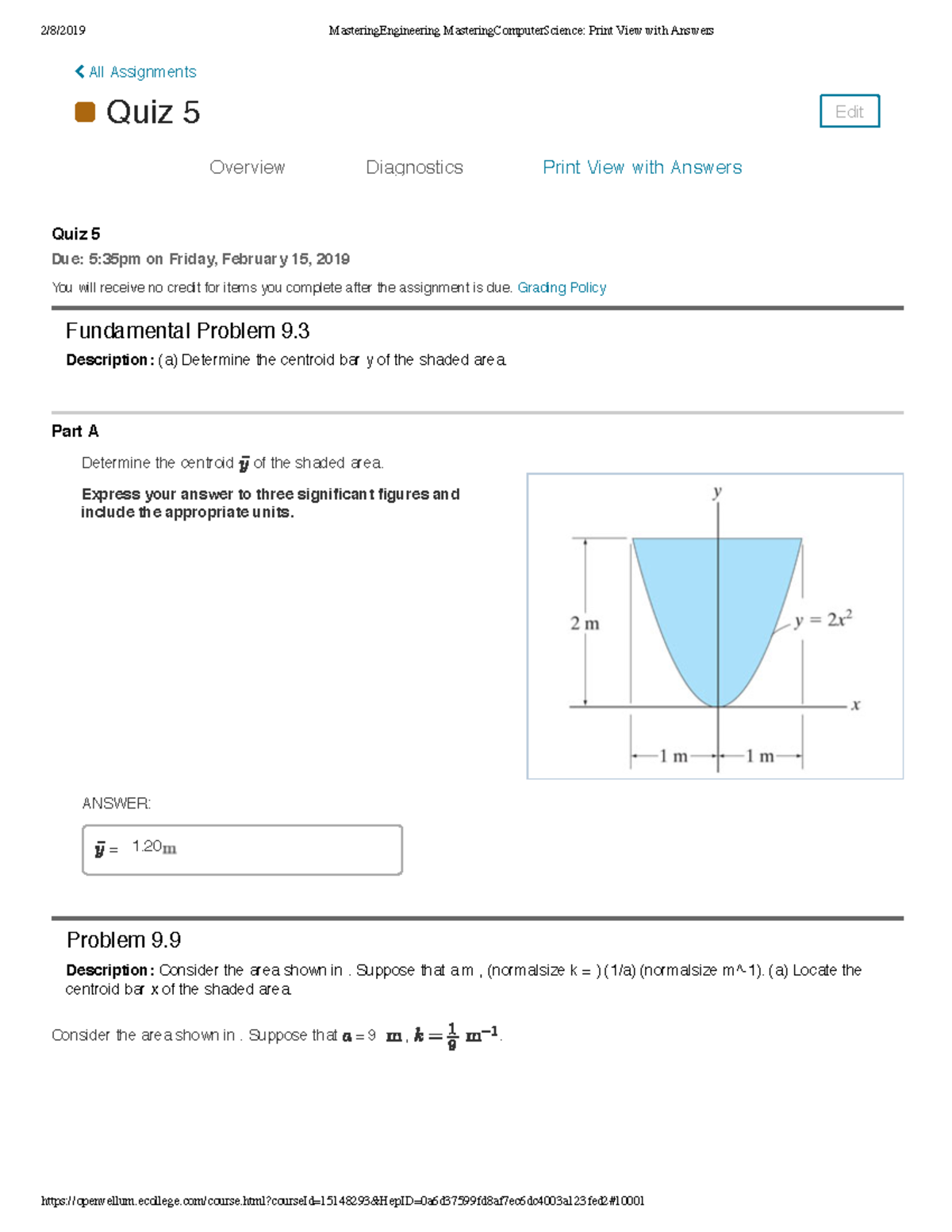 Quiz 5 Solutions for Statics and Dynamics (Course Code: 15148293) - Studocu