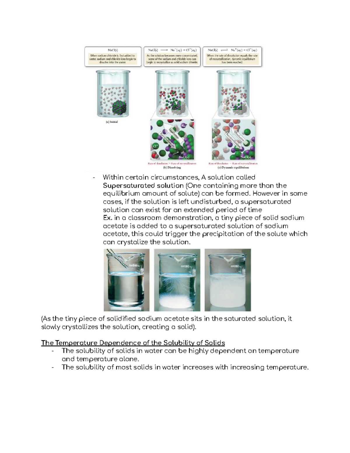 CHMA11 2023: Chapter 12 - Supersaturated Solutions & Solubility Factors ...
