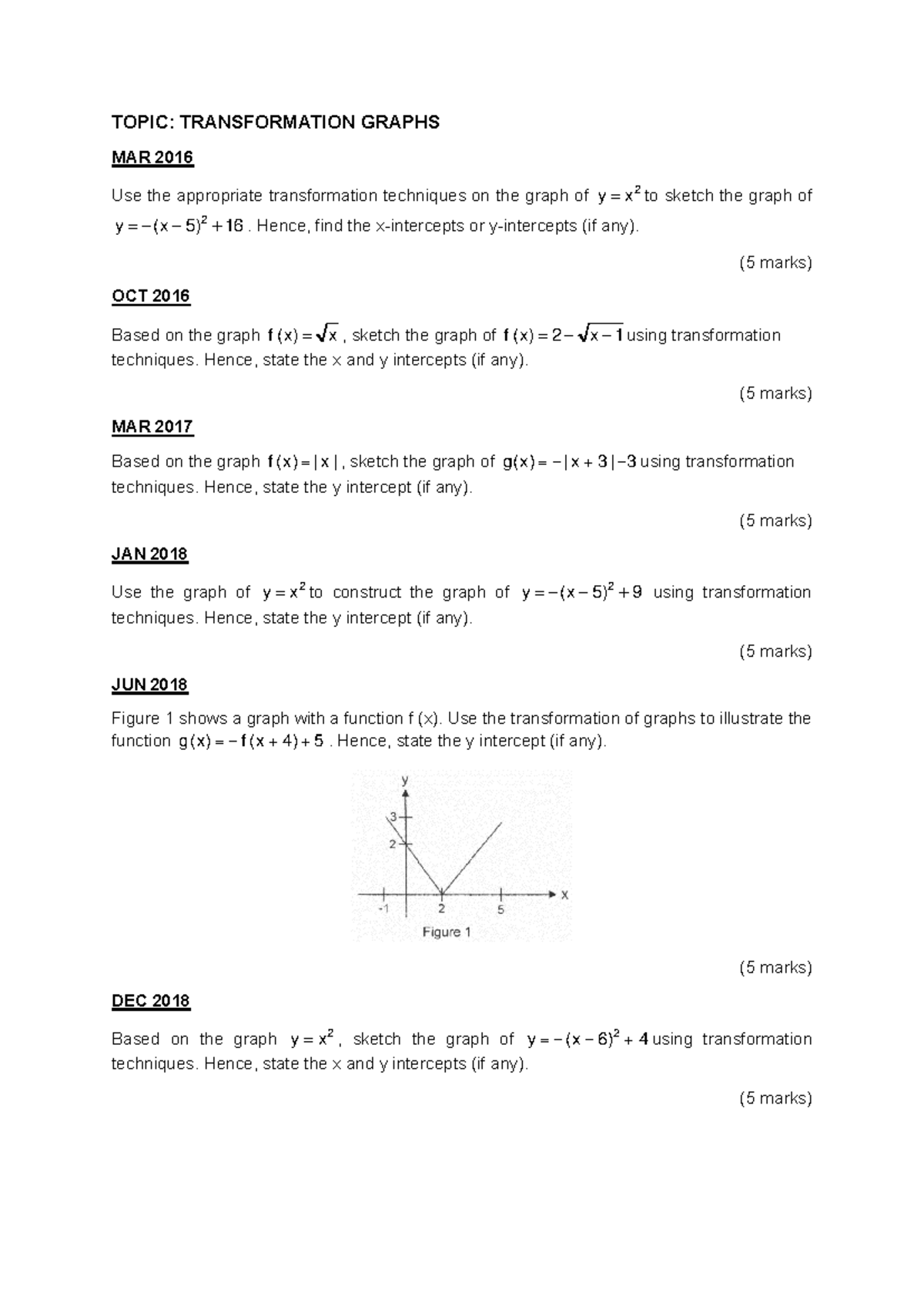 Chapter 2: Transformation Graphs - Techniques & Examples - Studocu