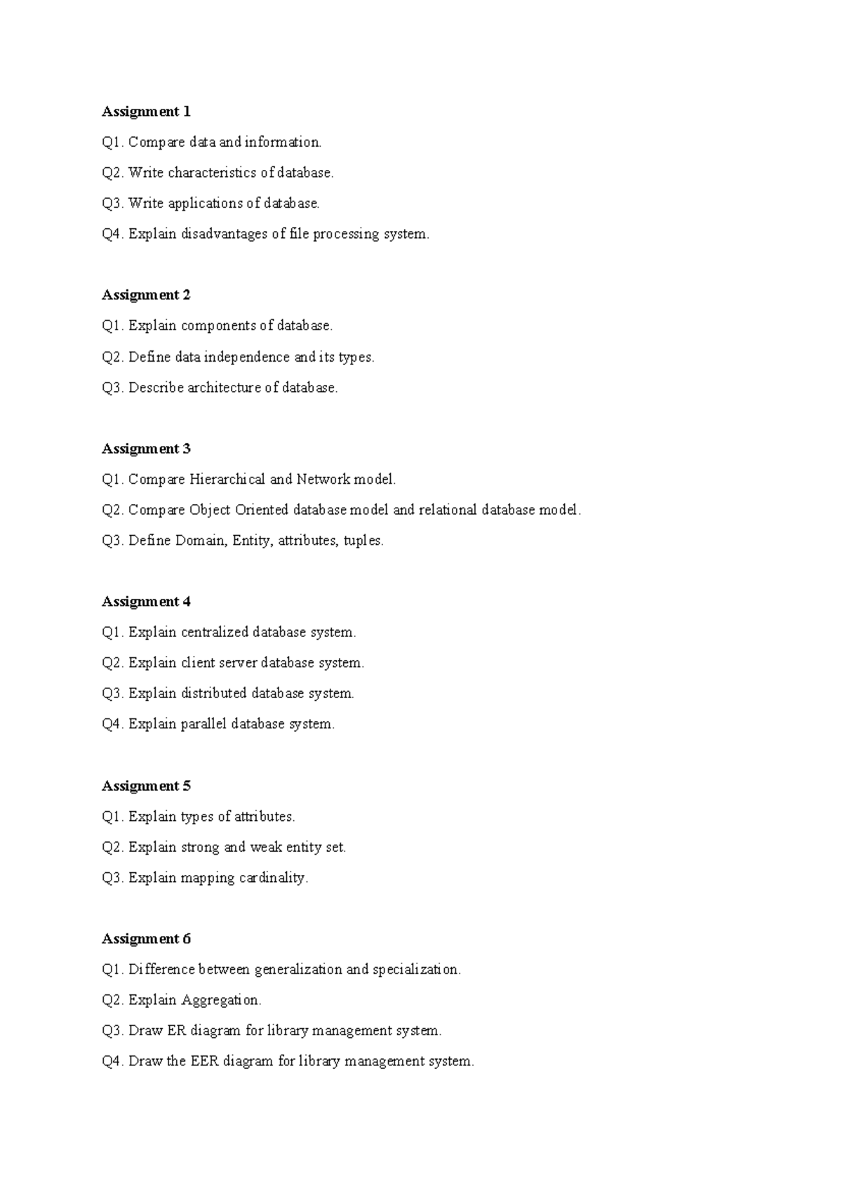POD DB Assignment: Key Topics & Concepts Overview - Studocu