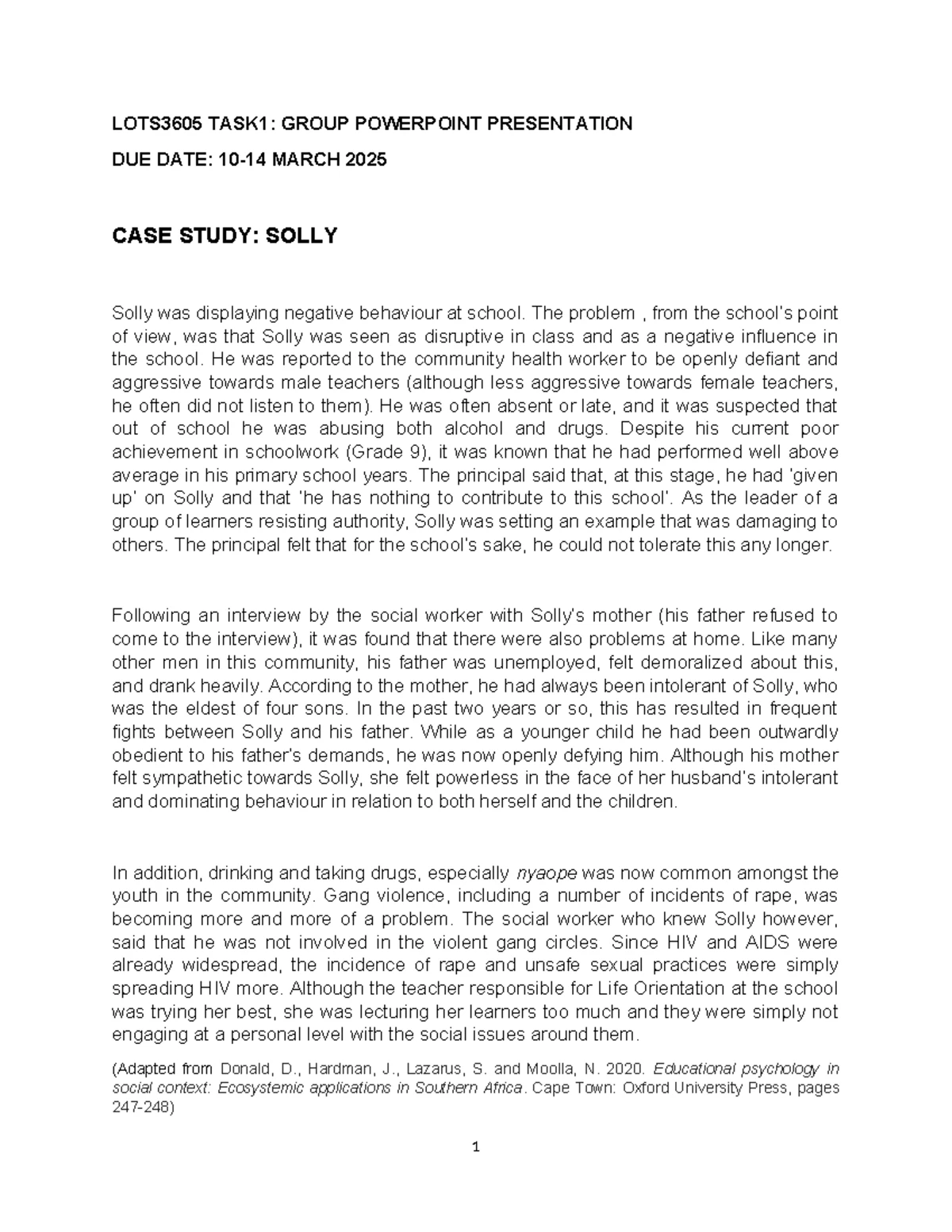 EDUB3714 Case Study: Policy Recommendations for Magnolia Secondary ...