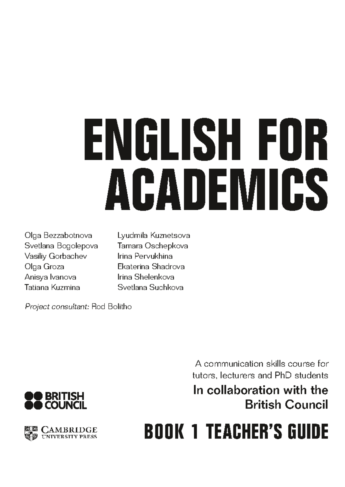 English for Academics Book 1 Teacher's Guide - Comprehensive Overview ...