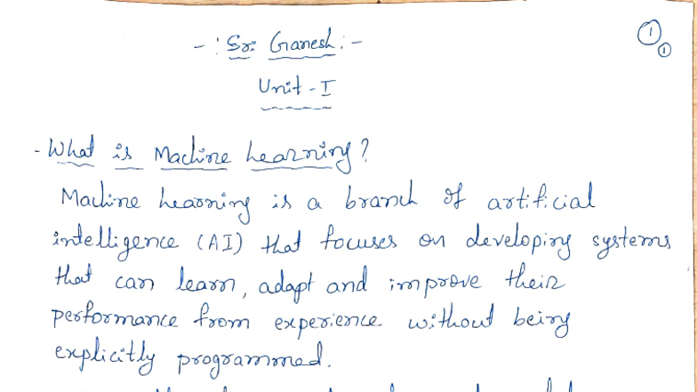 ML UNIT-1: Understanding Machine Learning Algorithms and Techniques ...