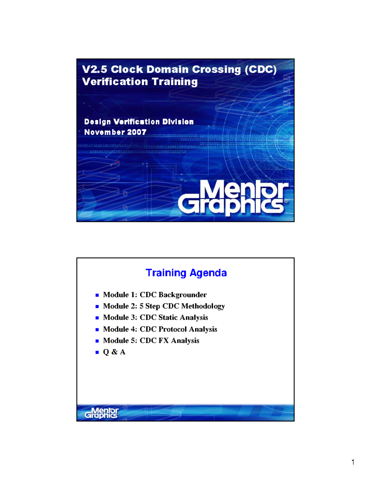 V2.5 CDC Verification Training: Understanding Clock Domain Crossing ...