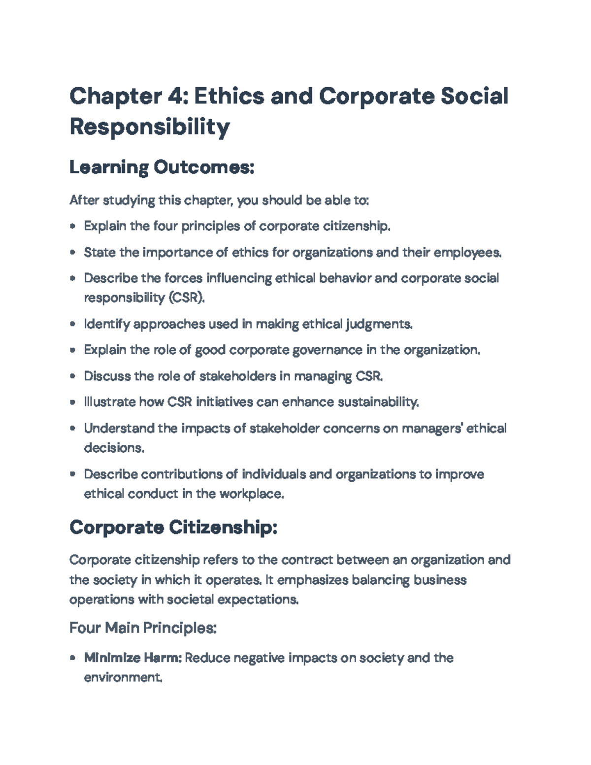 Chapter 4: Ethics and Corporate Social Responsibility Insights ...