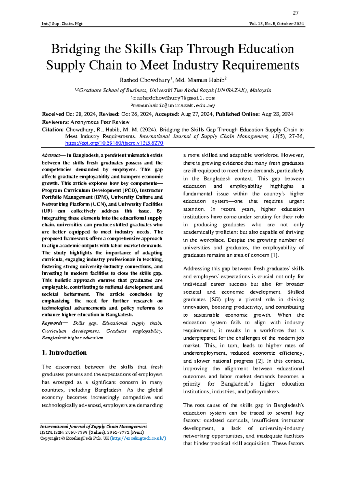 Bridging the Skills Gap in Bangladesh's Higher Education: PCD, IPM, UCN ...