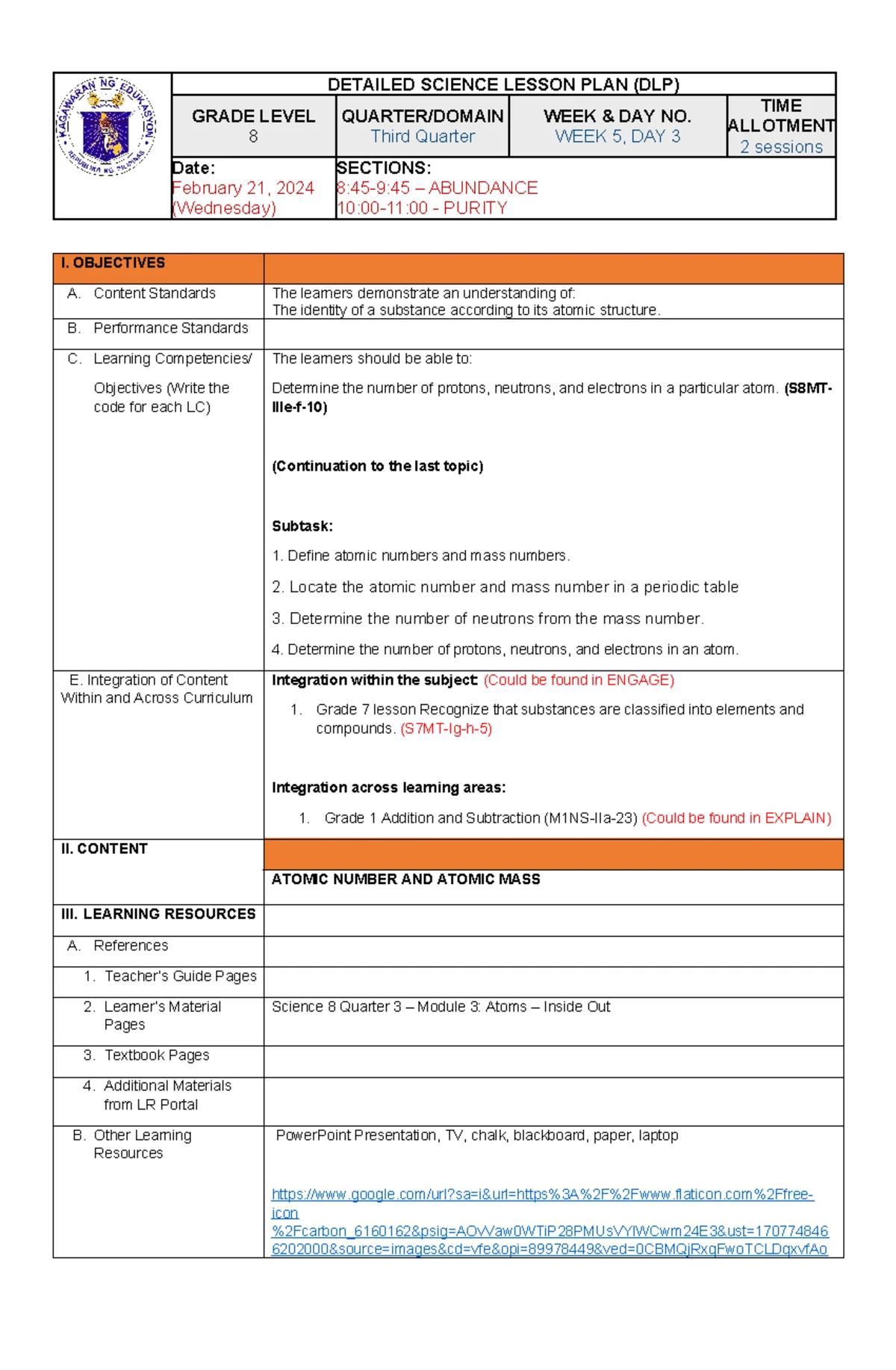 Detailed Lesson Plan in Science 8: Human Impact on Ecosystems S8LT ...