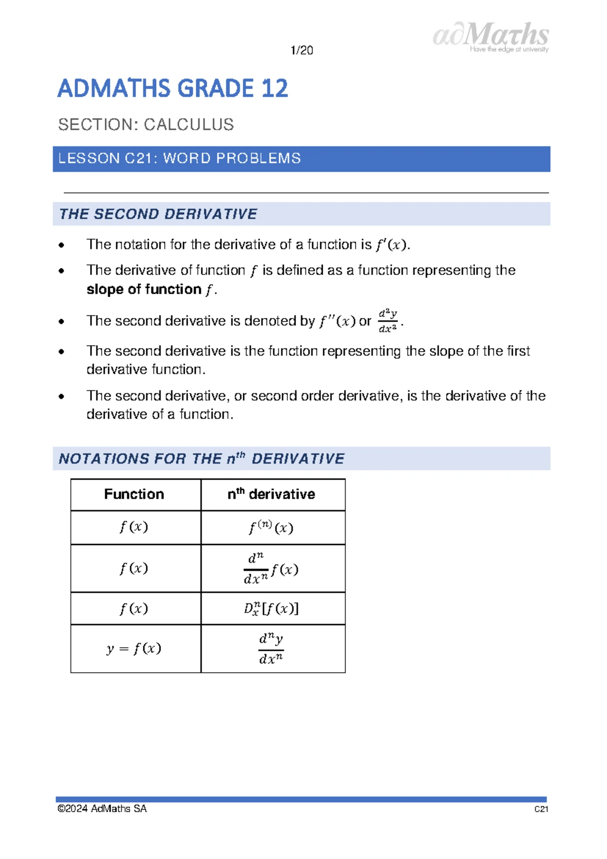 Grade 12 AdMaths A24: Laws of Logarithms - Memo & Exercises - Studocu