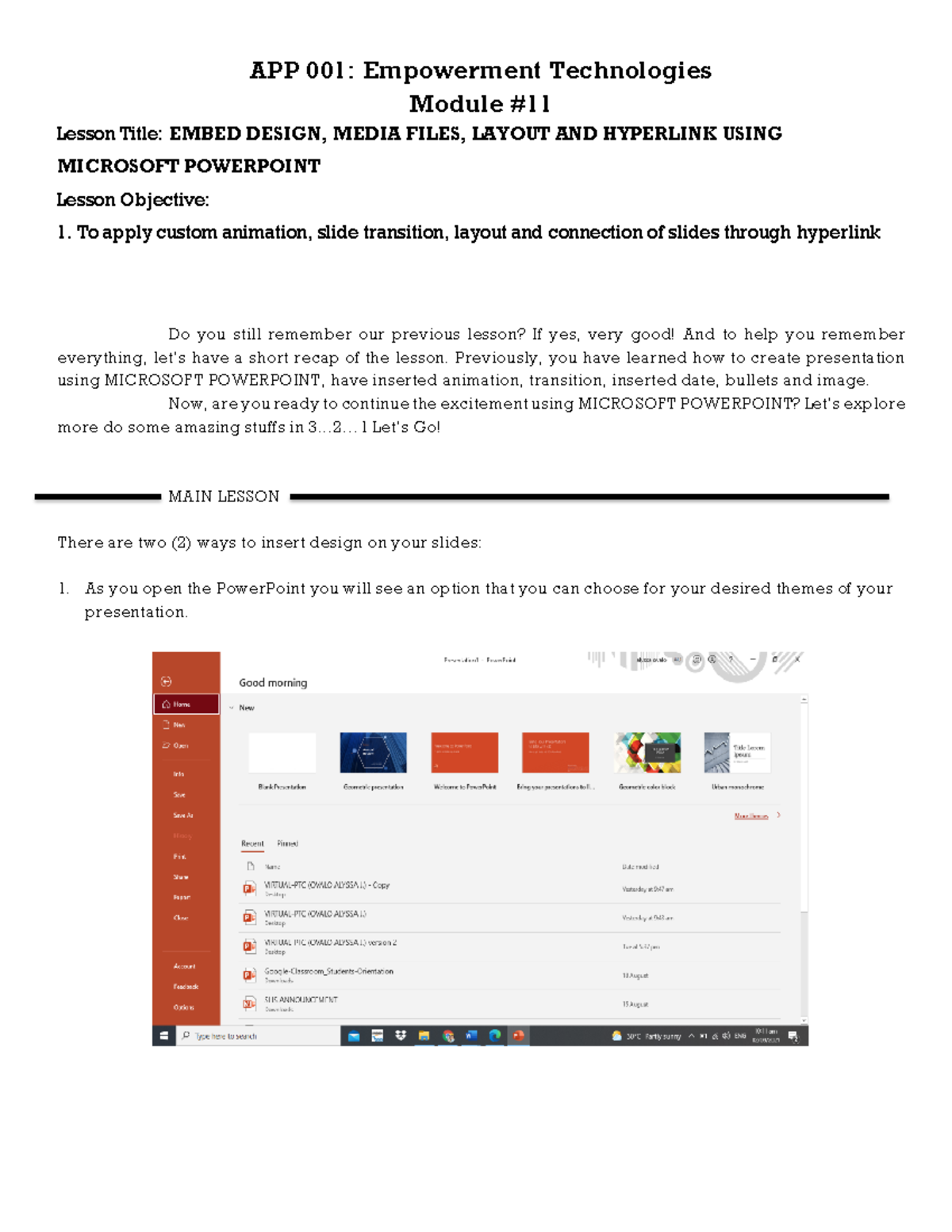 APP 001 Module 11 HAND-OUTS - APP 001: Empowerment Technologies Module ...