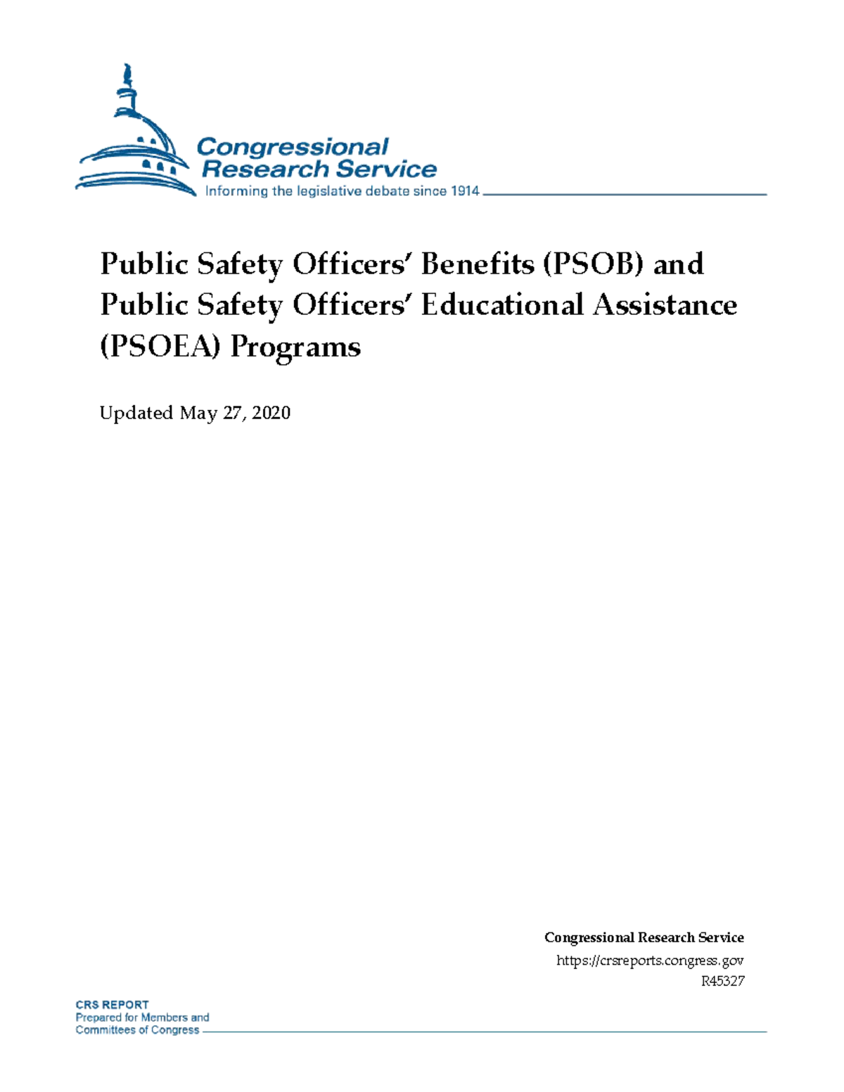 PSOB & PSOEA Programs Overview: Benefits and Eligibility (R45327) - Studocu