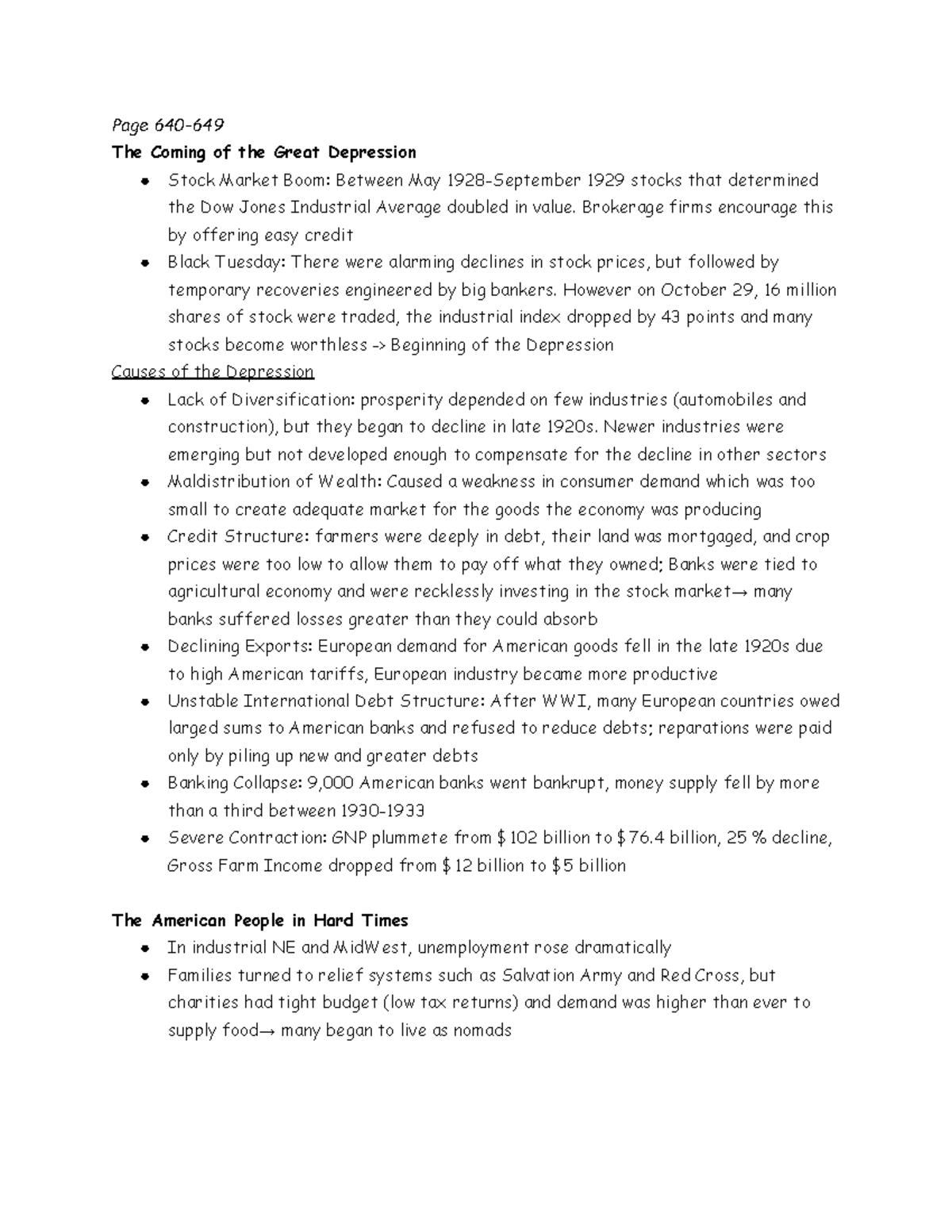Chapter 7.9-7.14: The Great Depression and New Deal Responses - Studocu