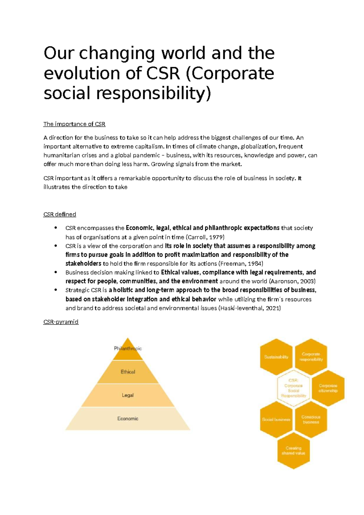 Mälardalens University - CSR Evolution and Business Ethics Insights ...