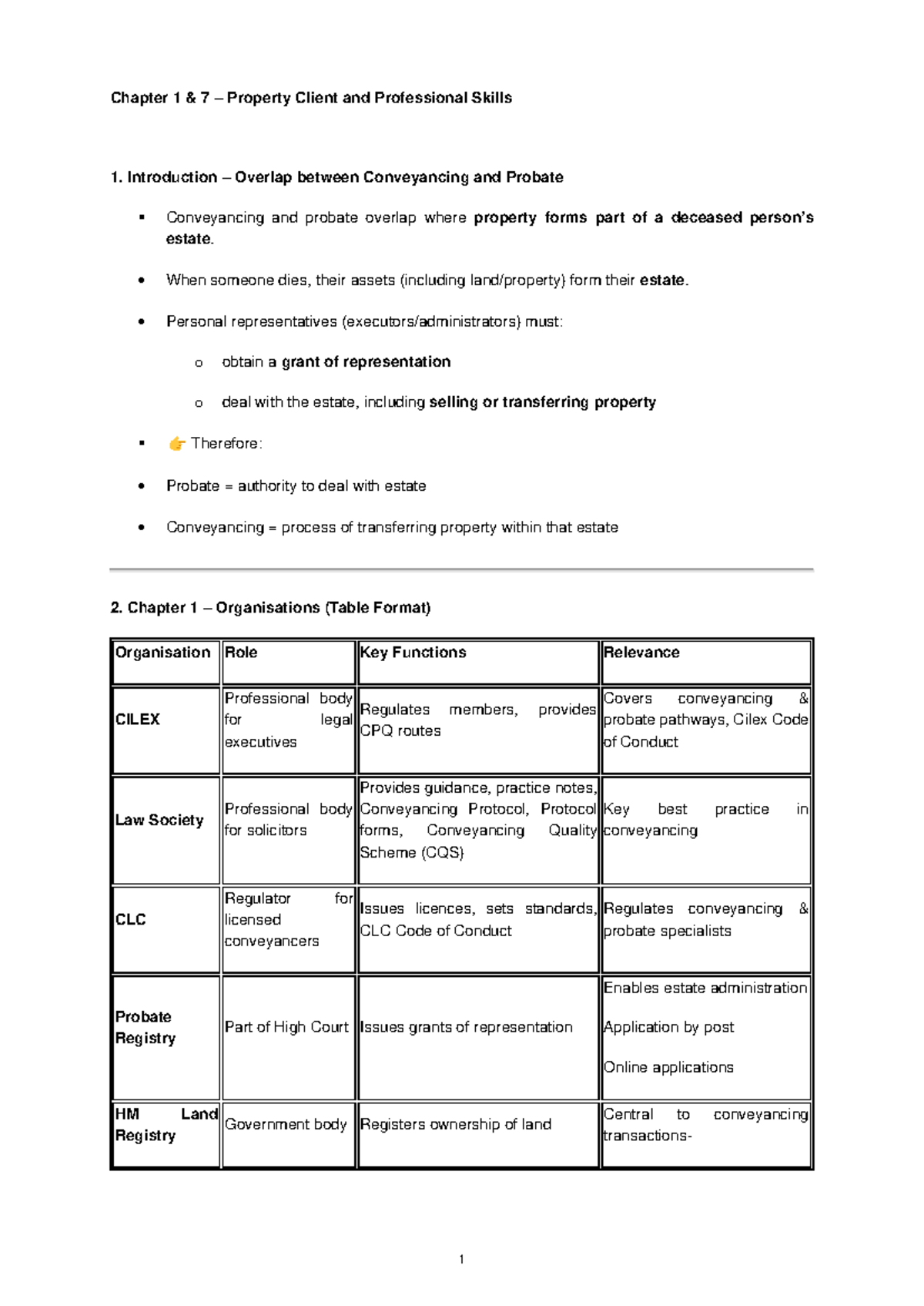Property Study Guide: Chapter 1 & 7 - Client Skills & Regulatory ...