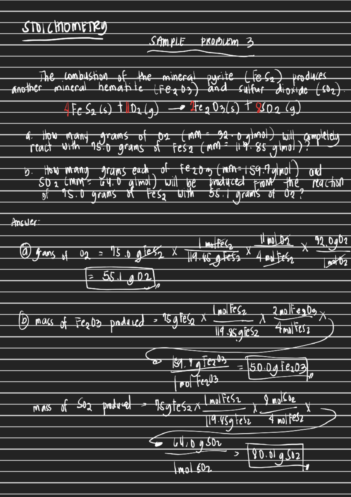 Stoichiometry Sample Problems 1 (STO1) - Studocu