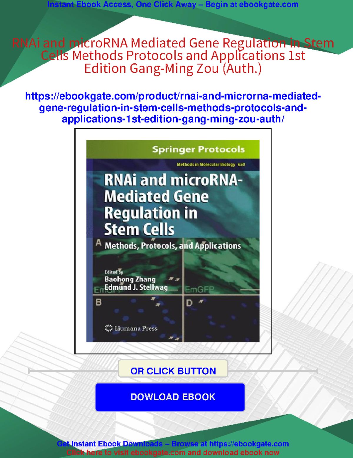 RNAi and Gene Regulation in Stem Cells: Methods and Protocols - Studocu