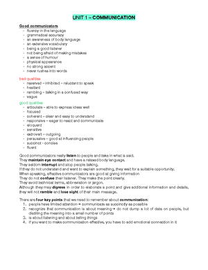 Market Leader - Upper Intermediate (3°ANNO) - UNIT 1: COMMUNICATION ...