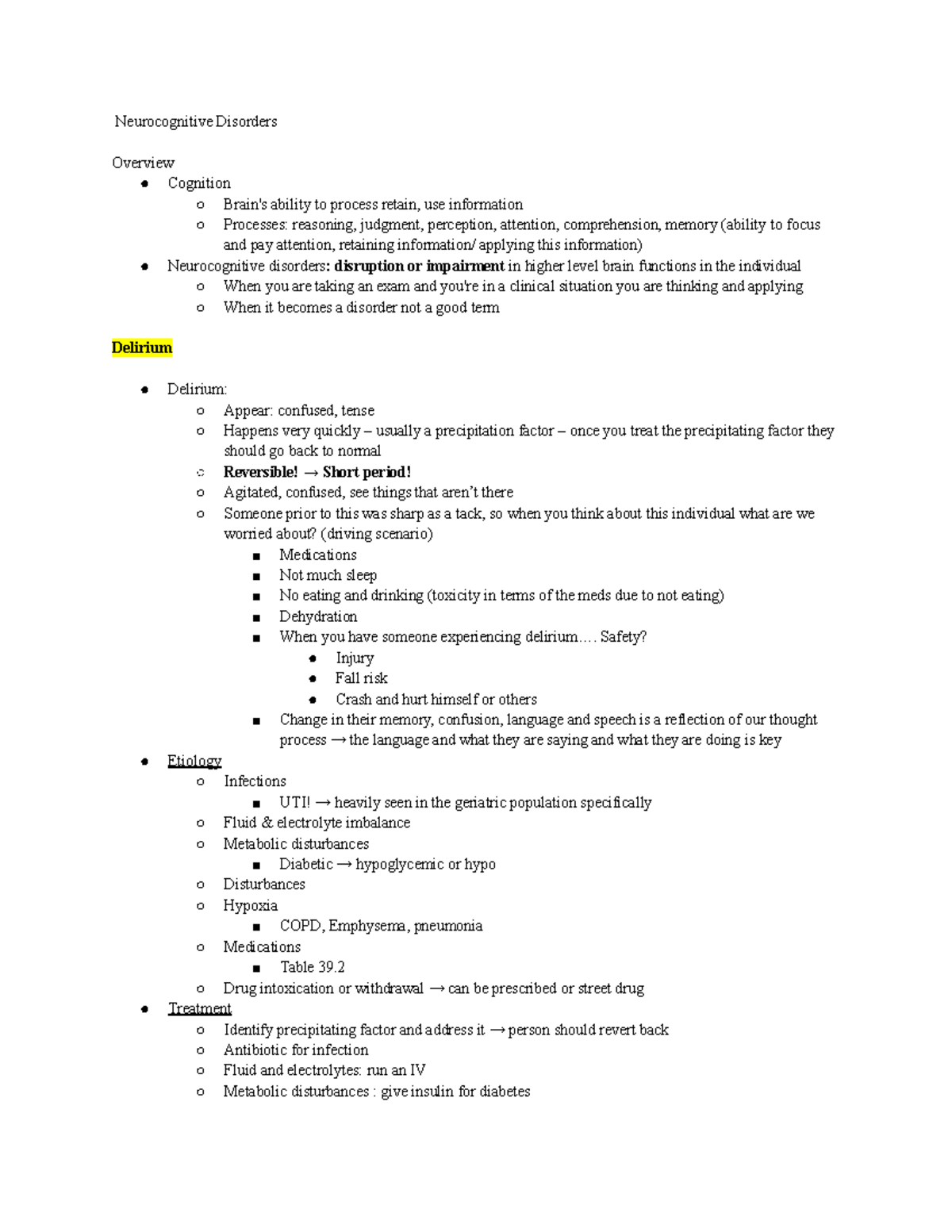 Psych Wk 11 Neurodevelopmental and Addictive - Neurocognitive Disorders ...